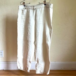 Eileen Fisher Light Linen Cropped Pants